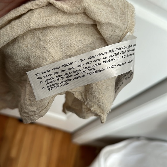 Zara embroidered linen blend midi dress - Picture 7 of 8